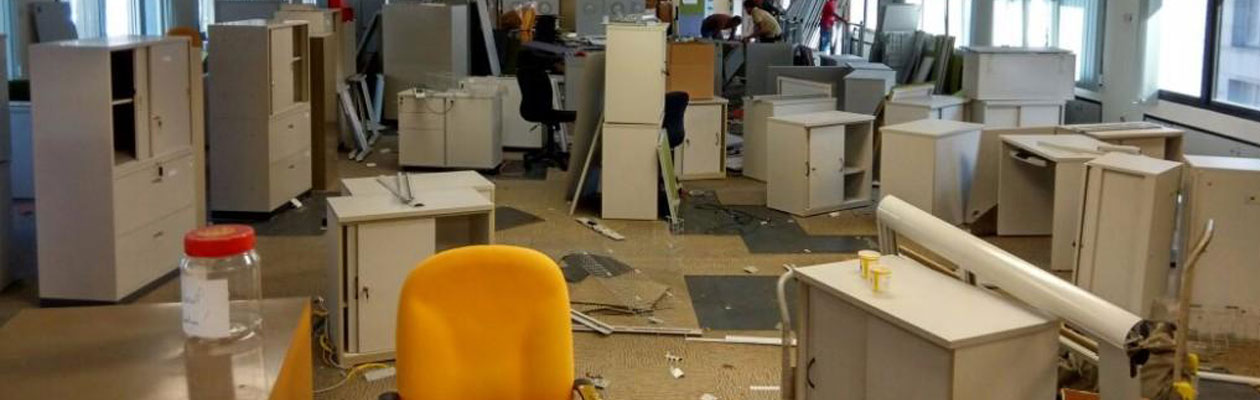 office showroom bank dismantling